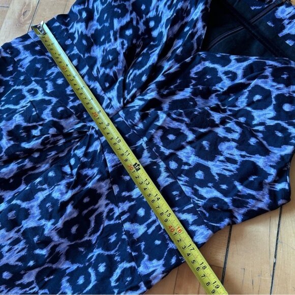 Lafayette 148 Sz 14 Purple Leopard Print A Line Dress - Picture 6 of 10